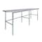 Amgood 30 in. x 96 in. Open Base Stainless Steel Metal Table WT-3096-RCB-Z - alternate 1